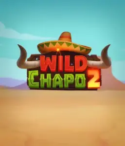 Experience the lively Mexican desert with Wild Chapo 2 slot by Relax Gaming, featuring a whimsical bull wearing a sombrero against a serene desert backdrop. This image conveys the excitement and culture of the game, ideal for players who enjoy unique themes, delivering a captivating play experience.