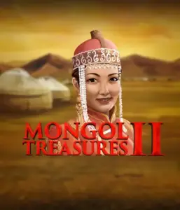 Step into the vibrant history of Mongolia with the Mongol Treasures 2 game by Endorphina, featuring a stunning Mongolian woman adorned in traditional attire against a sunset-lit Mongolian steppe backdrop. This image evokes the essence of Mongolian history, delivering a distinctive gaming experience. 